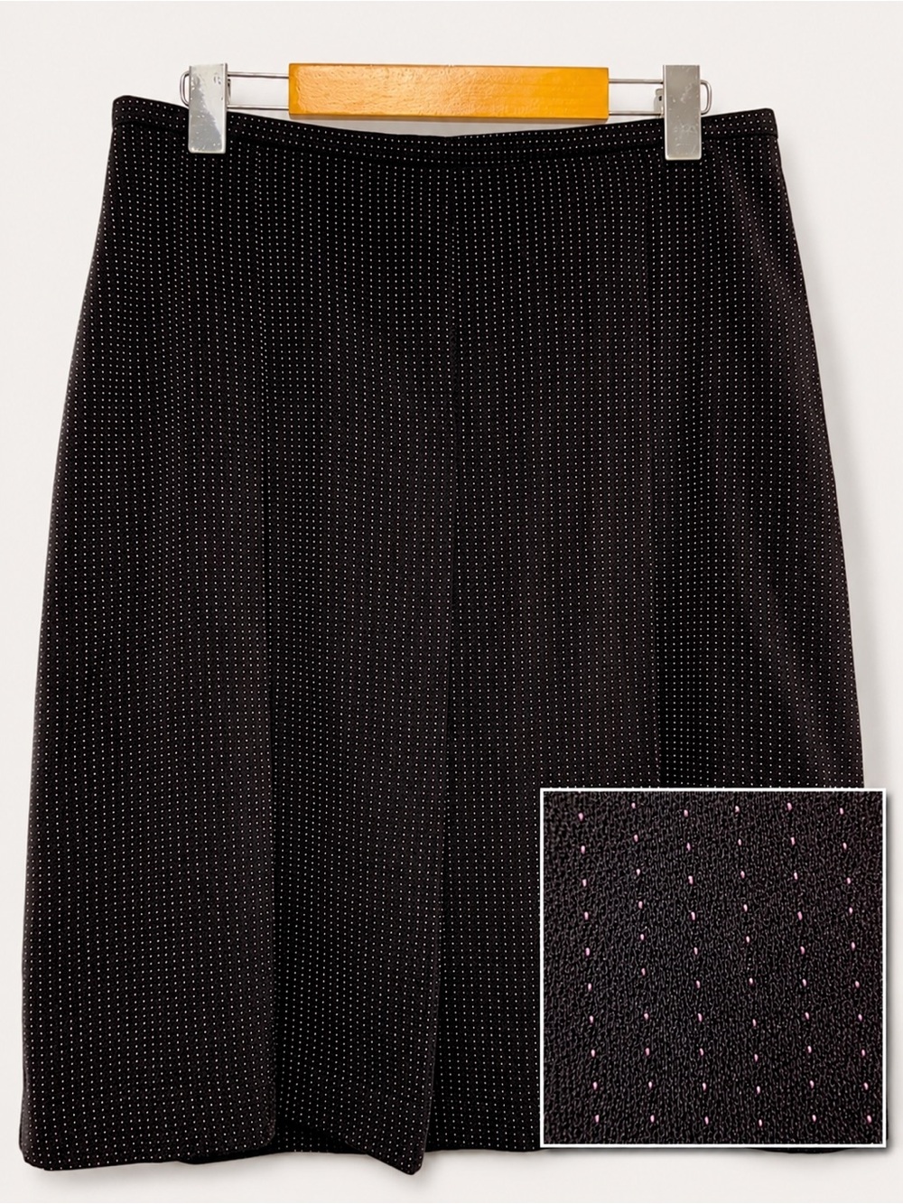 J. MICHAELS Pink Micro Dot Pleated A-Line Y2K Office Core Skirt